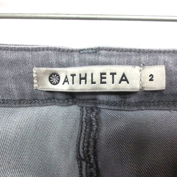 Athleta Gray Jeans Sculptek Soft Stretch Regular Rise Skinny Crop Size 2 - Picture 6 of 11
